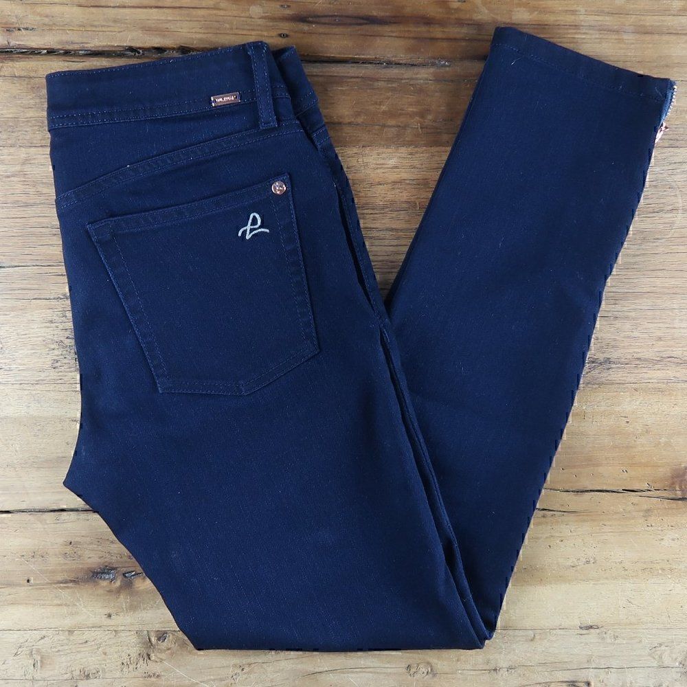 DL1961 DL PRO 4 WAY STRETCH NAVY BLUE FLORENCE INSTASCULPT CROPPED CORA JEAN
